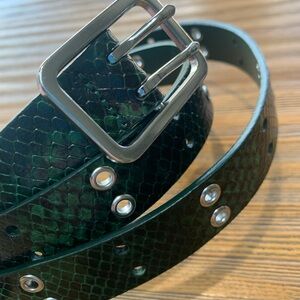 J. Crew Green Reptile Textured Accessory